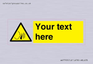 Custom warning sudden loud noise